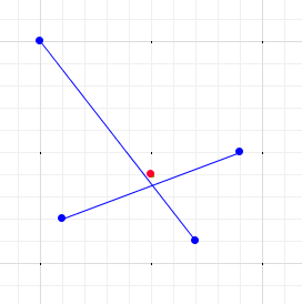 GEOS computed intersection point for two lines